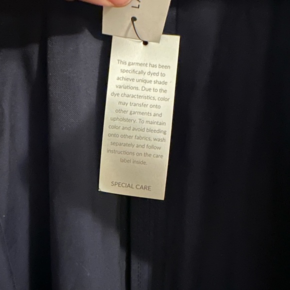 NWT Lane Bryant Drawstring waist Blue Duster Coat Size 22/24 - Picture 4 of 5